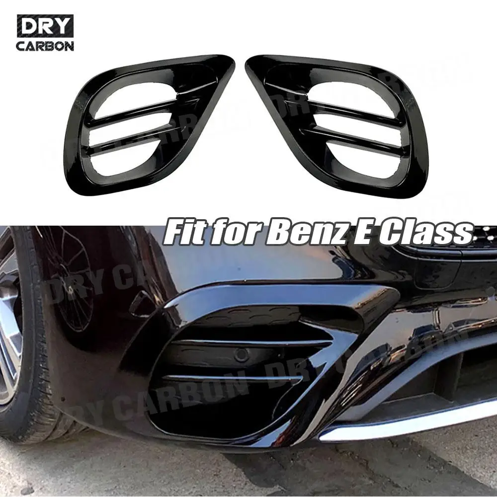

ABS Front Bumper Air Vent Cover Carbon Fiber Foglamp Mesh Grill Frame Bodykits for Benz E Class W213 E260 E300 E53 2021-2023
