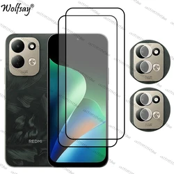Premium Full Cover Tempered Glass Screen & Camera Protector - 6.9 Inch for Redmi 17 4G (2 Glass and 2 Lens)