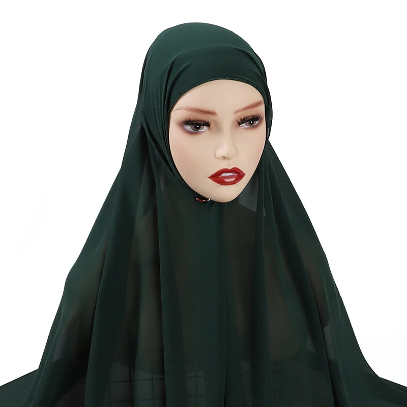 Premium Chiffon Hijab Hoofd Sjaal Wrap Voor Moslim Vrouwen Lichtgewicht (Cerise Roze