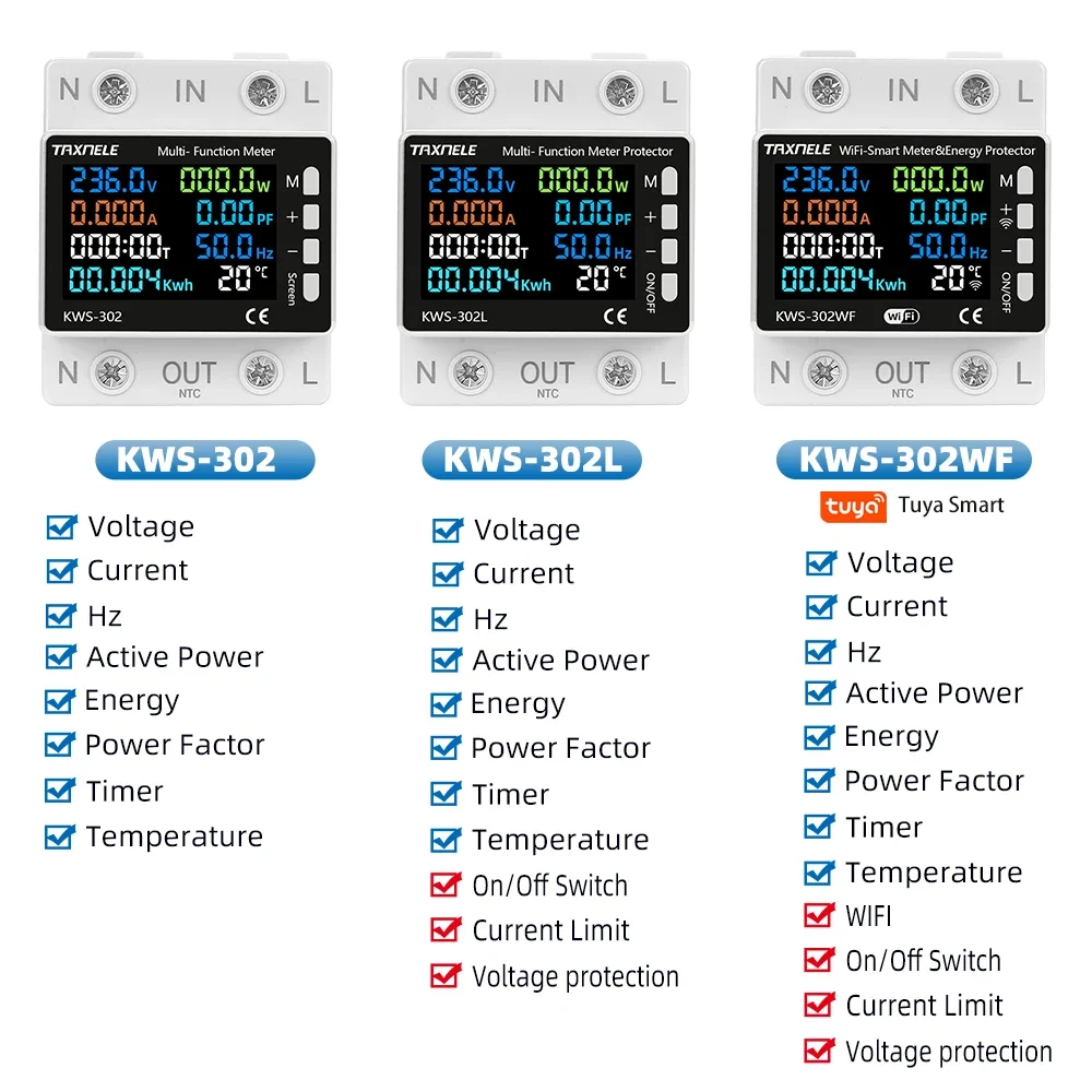 Tuya WiFi Smart Switch with Energy Meter and Remote Control