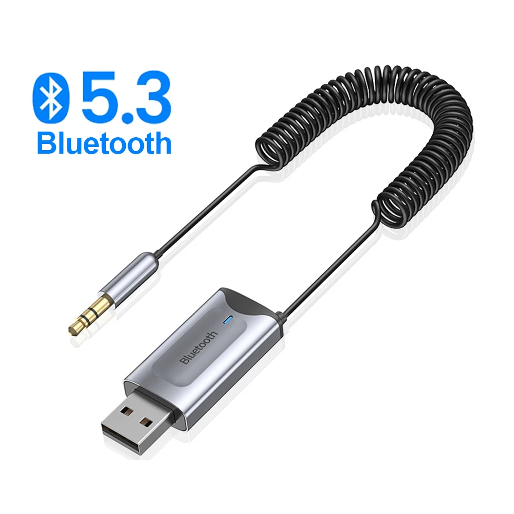 Bluetooth 5.3 Audio Adapter Wireless Car AUX Bluetooth Receiver USB to  3.5mm Jack TF Card Handsfree Adapdator for Car Speaker - AliExpress