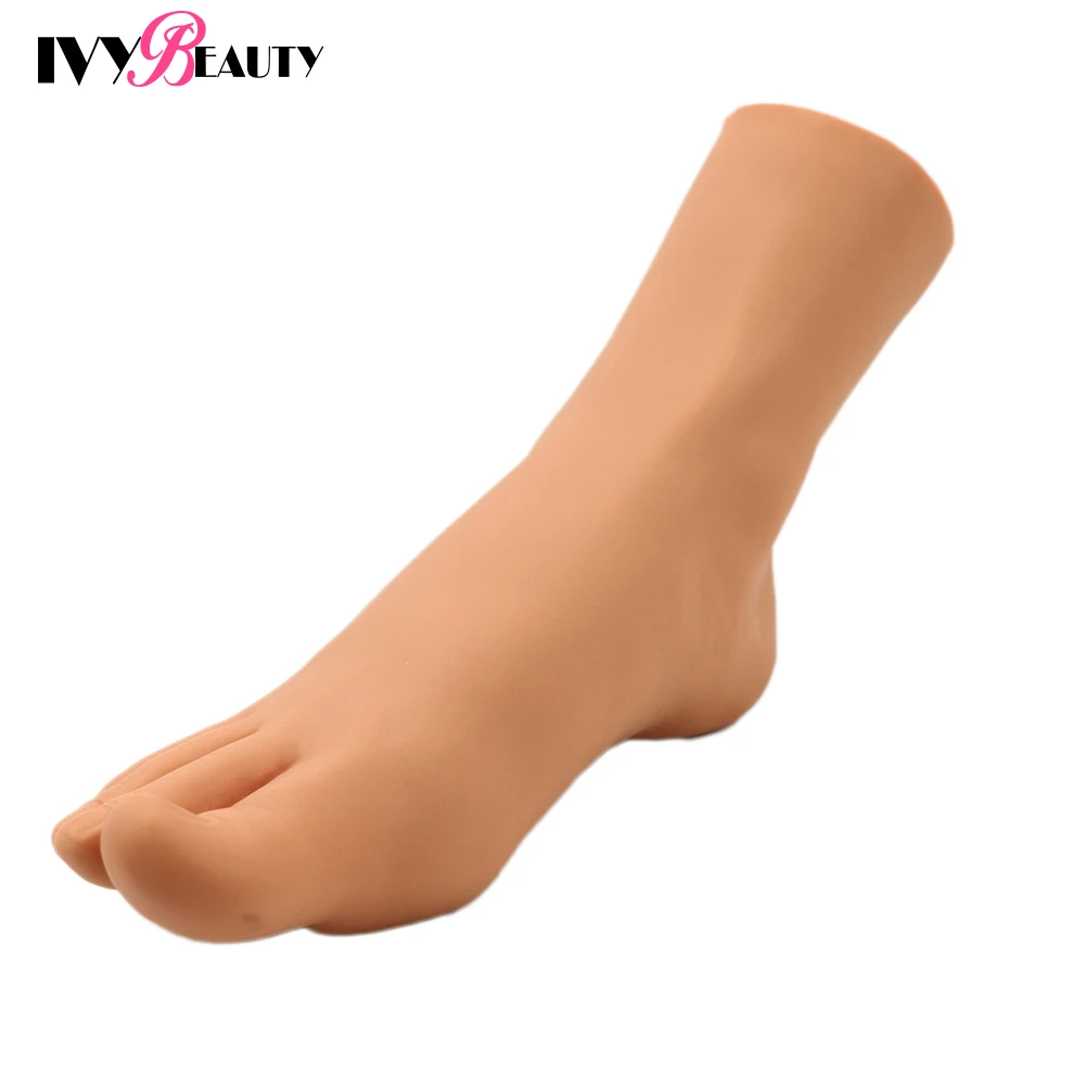 Realistic Silicone Foot Model - Life Size Female Foot For Display & Art (Dark Black)