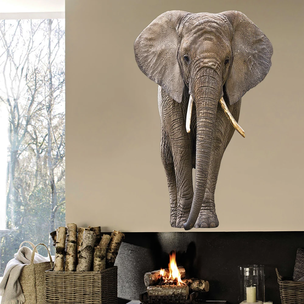 Grande Tapisserie Murale éléphant 84x84 Cm, Coton, à Suspendre, Neuve, UK