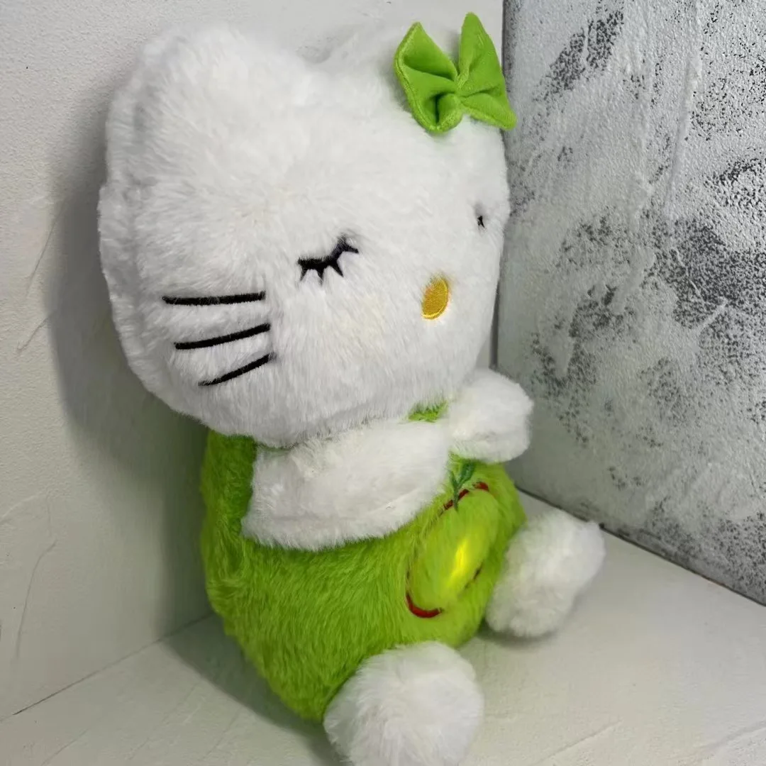 New Breathing Sound and Light Cute Kitty Panda Baby Winnie the Pooh Baby Lulls to Sleep Music Soothing Doll plush toy