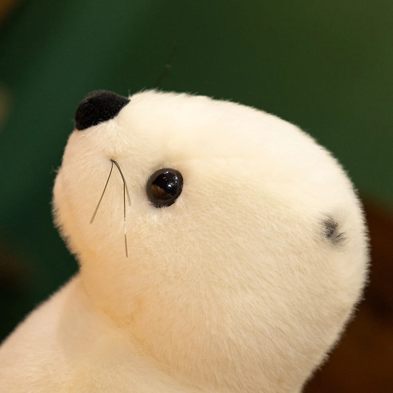 New White Seal Doll Simulation Stuffed Plush Toy Handmade Doll Cartoon Anime Cute Children's Birthday Gift Fun Doll