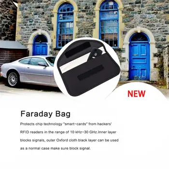 حافظة مانع إشارة مفتاح السيارة ، قفص فاراداي ، كيس فوب ، كيس حجب RFID بدون مفتاح 3