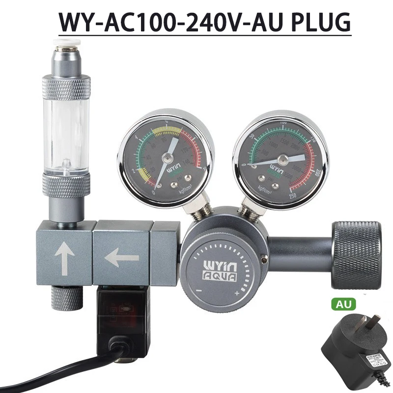 Premium Edition Aquarium CO2 Regulator with Electromagnetic Valve and Bubble Gauge