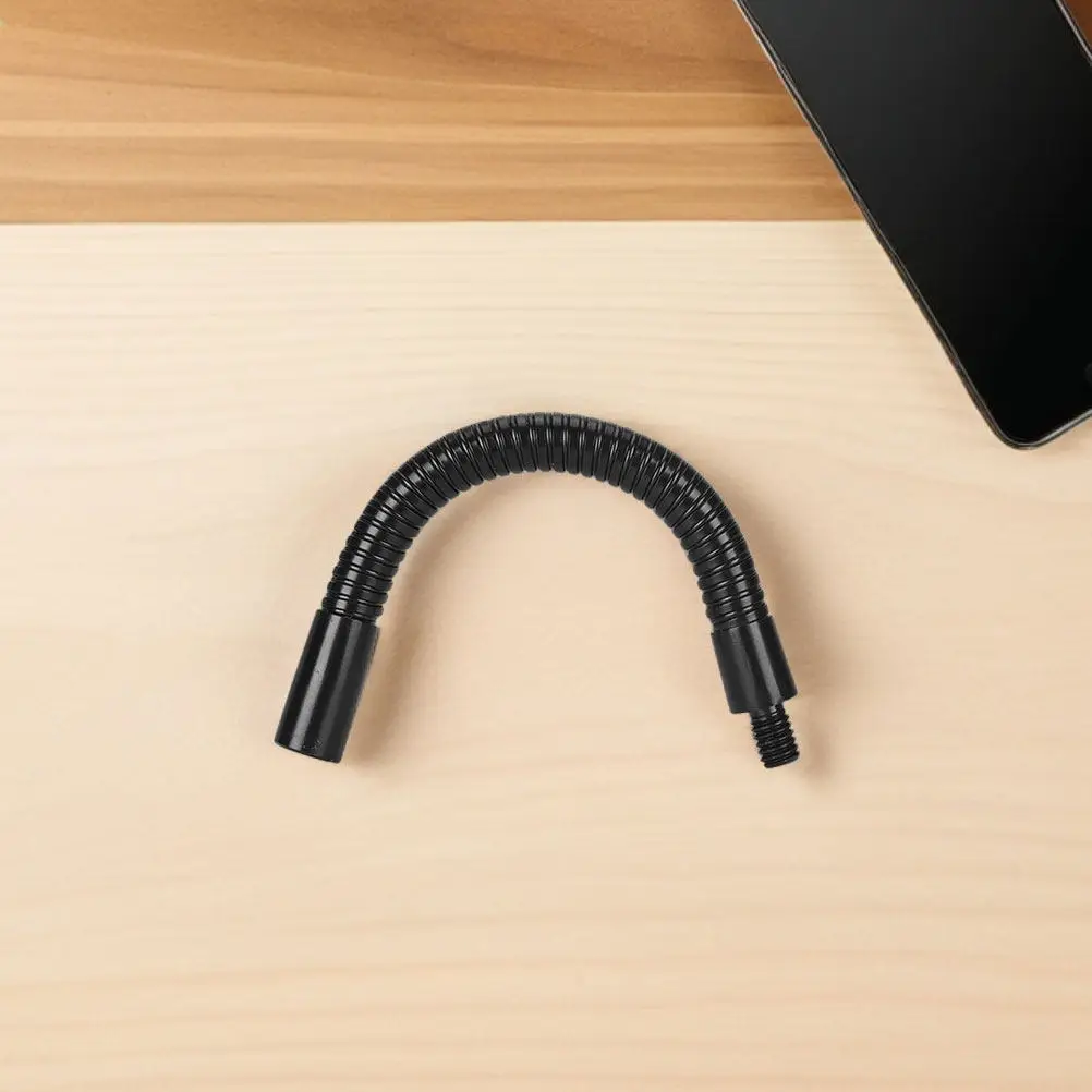 2개 블랙 헤비 듀티 구즈넥 마이크 스탠드 연장 호스 유연 조절 가능 마이크 암 (스테이지용, 18cm)