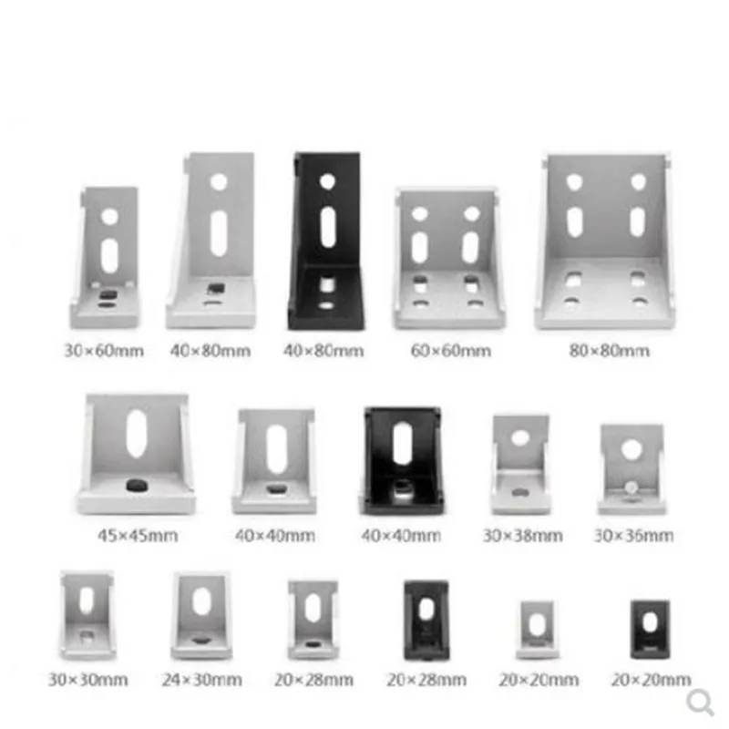 2028 3030 3060 4040 4080 20/30/40/45/60 Aluminum Profile Connector CNC Router Aluminum Corner Bracket 2040 3060 6060 stainless steel angle bracket furniture hardware angle bracket angled furniture hardware angle connector aluminum profile aluminum profile accessories