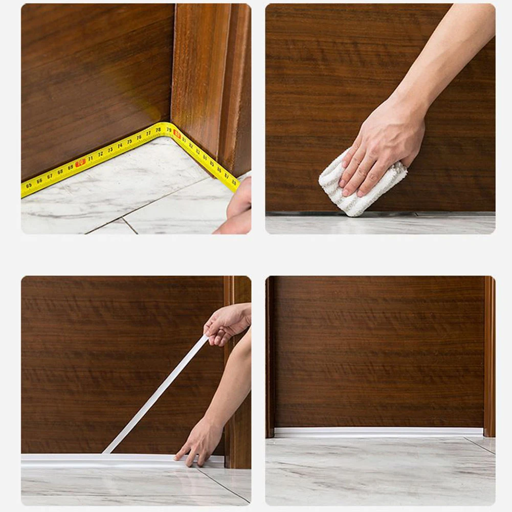 Door Bottom Seal Strip Weatherstrip Under Door Draft Stopper Windproof Seal Strip Protector Doorstop Blocker Hardware