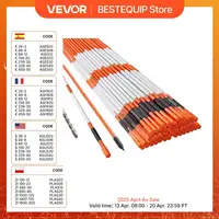 VEVOR Driveway Markers 48 inch 0.4 inch Diameter Fiberglass Poles Snow Stakes For Parking Lots Walkways Easy Visibility 1