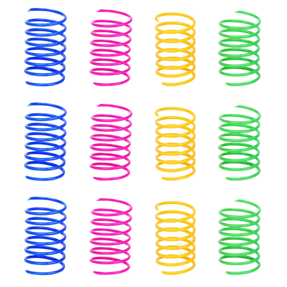 

40 Pcs Cat Spring Toy Kitten Toys Rubber Pet Supplies Comforting Safe Colorful Springs Diversion