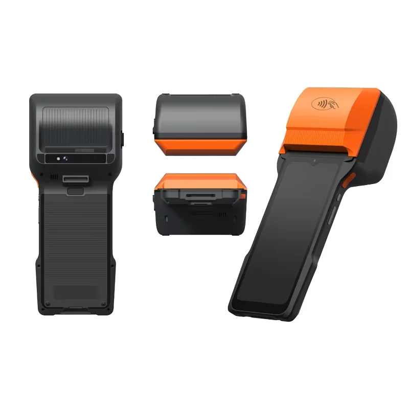 6.5 inch Android 14 POS Terminal with 80mm Printer Loyverse Desktop POS 4G WIFI BT Connection 2D Scanner NFC Cash Register