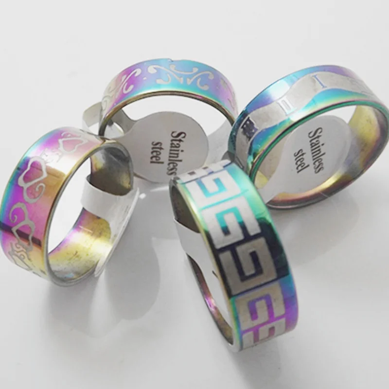 

Wholesale 36 pcs Color Mixed styles stainless steel rings Fashion jewelry Adult Gift