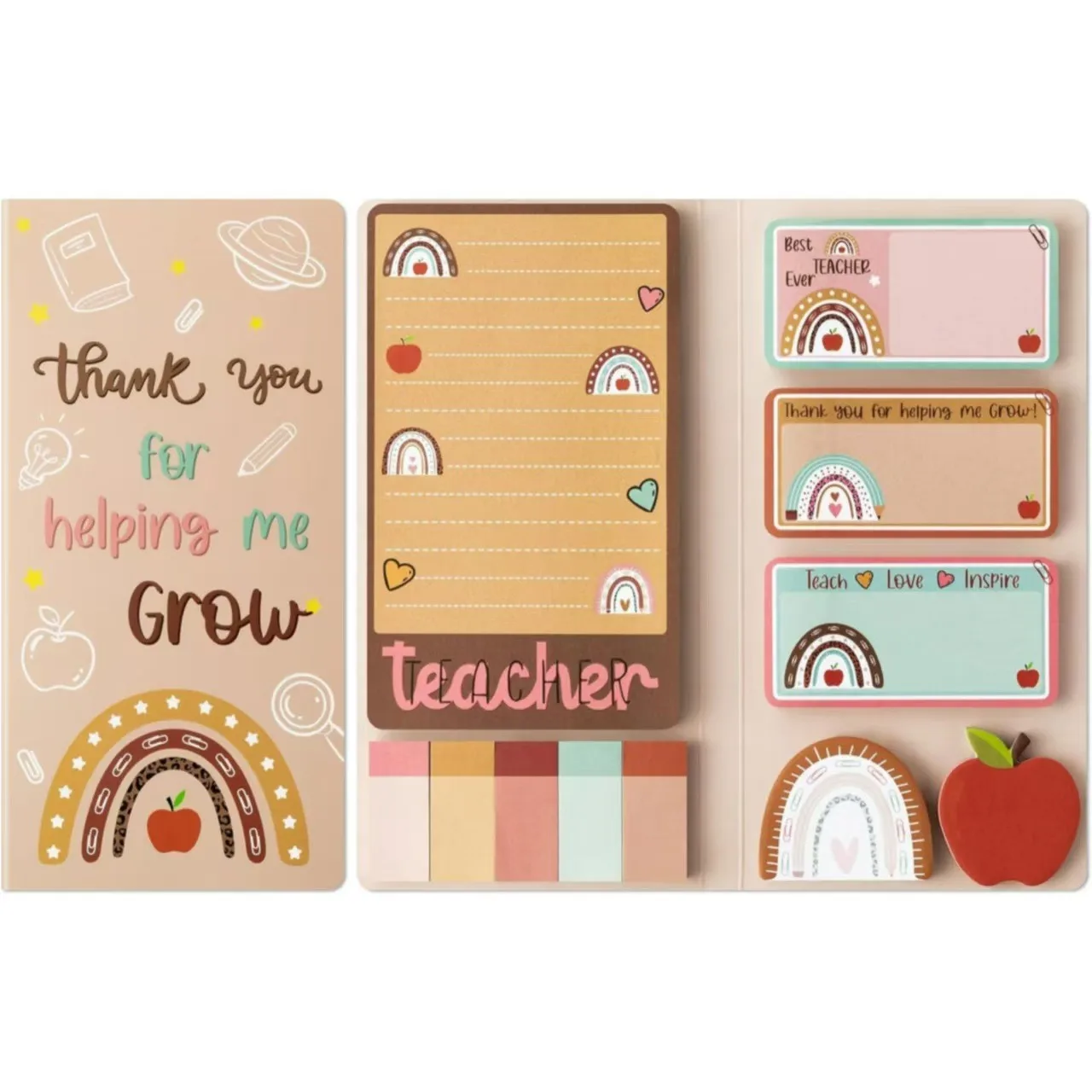 Adorable Cartoon Sticky Notes Set - Teacher's To-Do List Memo Pads