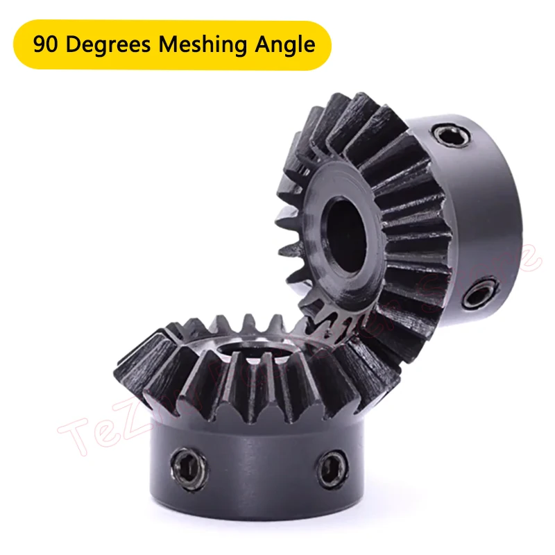 1pcs 1:1 Bevel Gear 1M/1.5M/2M 15 16 20 25 30 Teeth 90 Degrees Meshing Angle Steel Gears Finish Bore 5 6 8 10 12 14 15 16-30mm