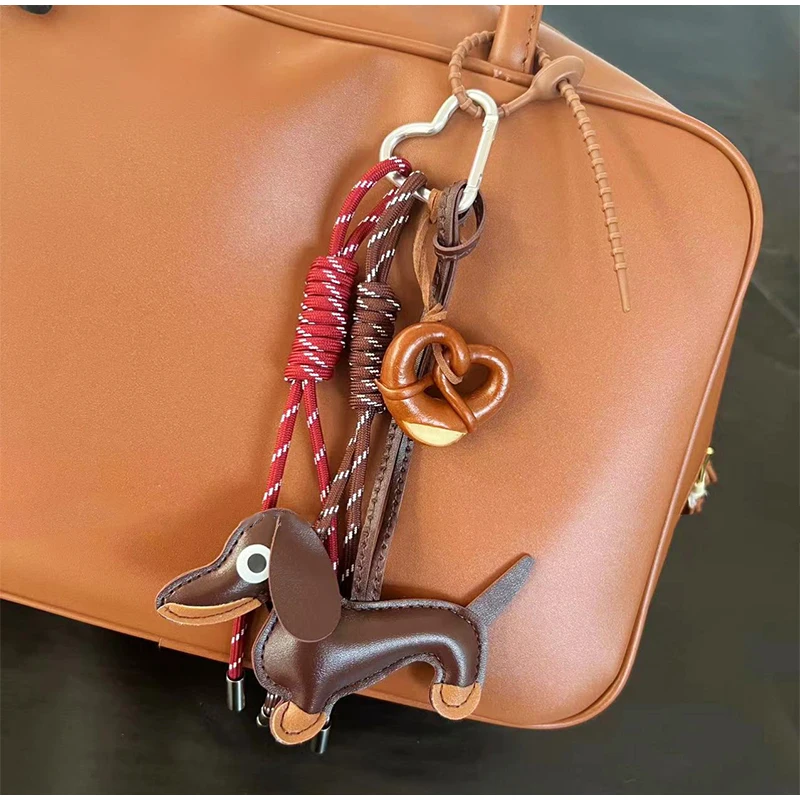 Dachshund Dog Bag Pendant for Phone Accessories Car Keychain Pet Decorations
