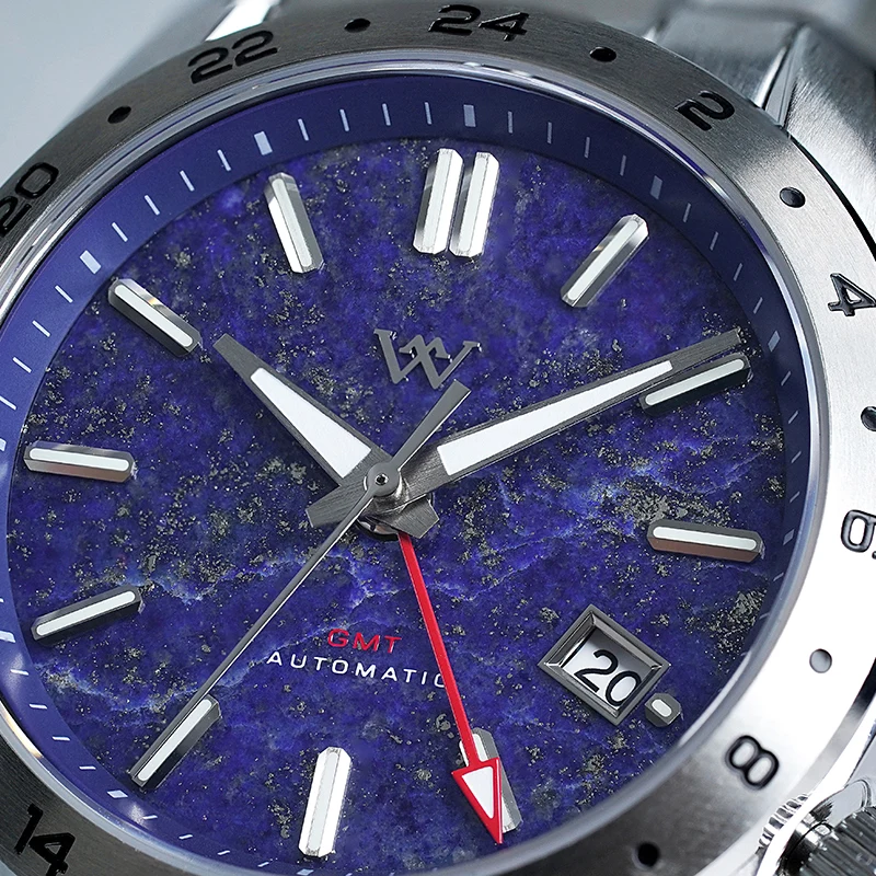 WM Watch Automatic Mechanical GMT Watches Lapis Lazuli/Blue
