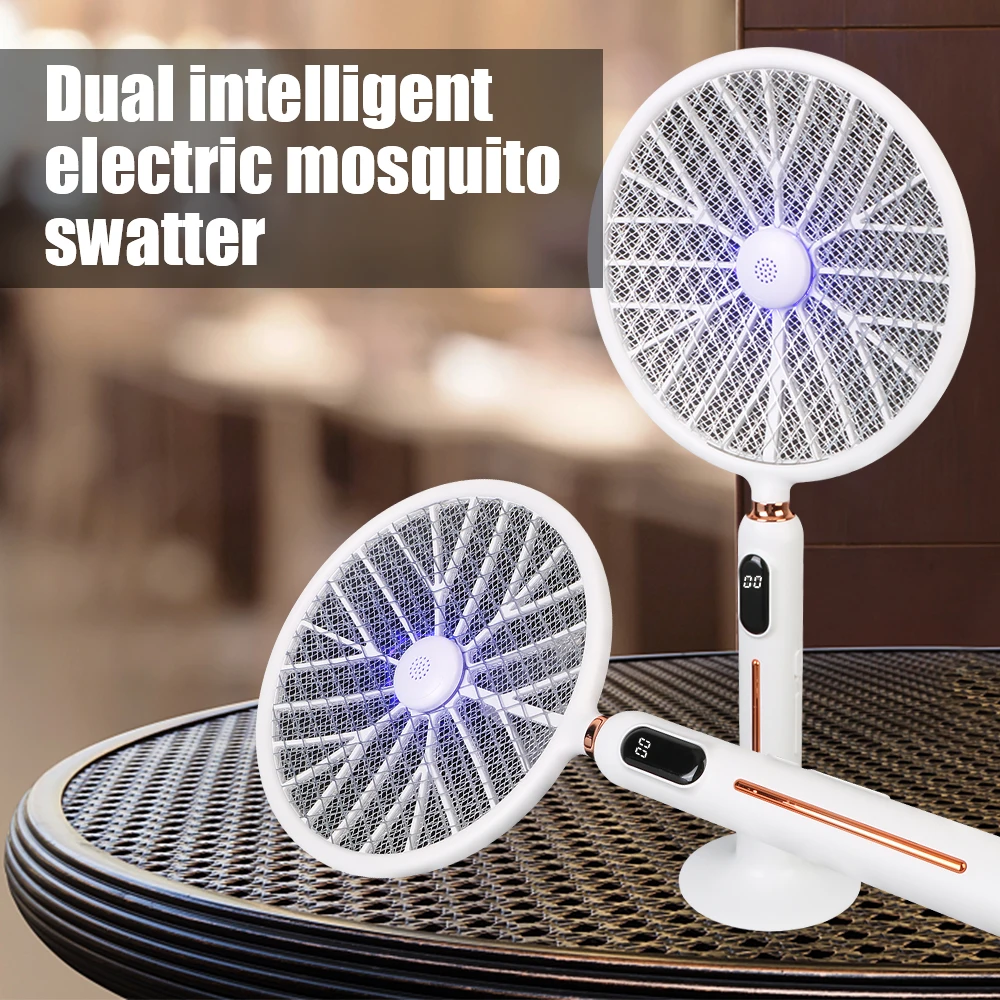 Usb Ricaricabile Smart Electric Mosquito Swatter Bug Zapper Summer Mosquito Swatter Display A Led Insect Killer 3000V