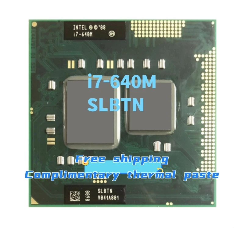 

I7 640m SLBTN двухъядерный 2,8 ГГц L3 4M процессор для ноутбука, процессор для ноутбука, работает на HM55