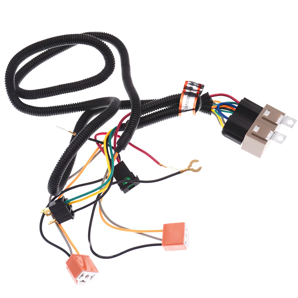 Lampadina Led Headlight Enhancer Universal Plug And Play Relay Cablaggio Plug Kit Line Ceramic H4 Car Light Bulb Socket Plug