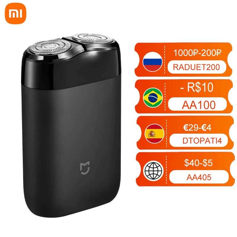 

Xiaomi Mijia Electric Shaver for men S100 Mi Portable Waterproof Razor Shavers USB Rechargeable With Storage Bag Floating Head