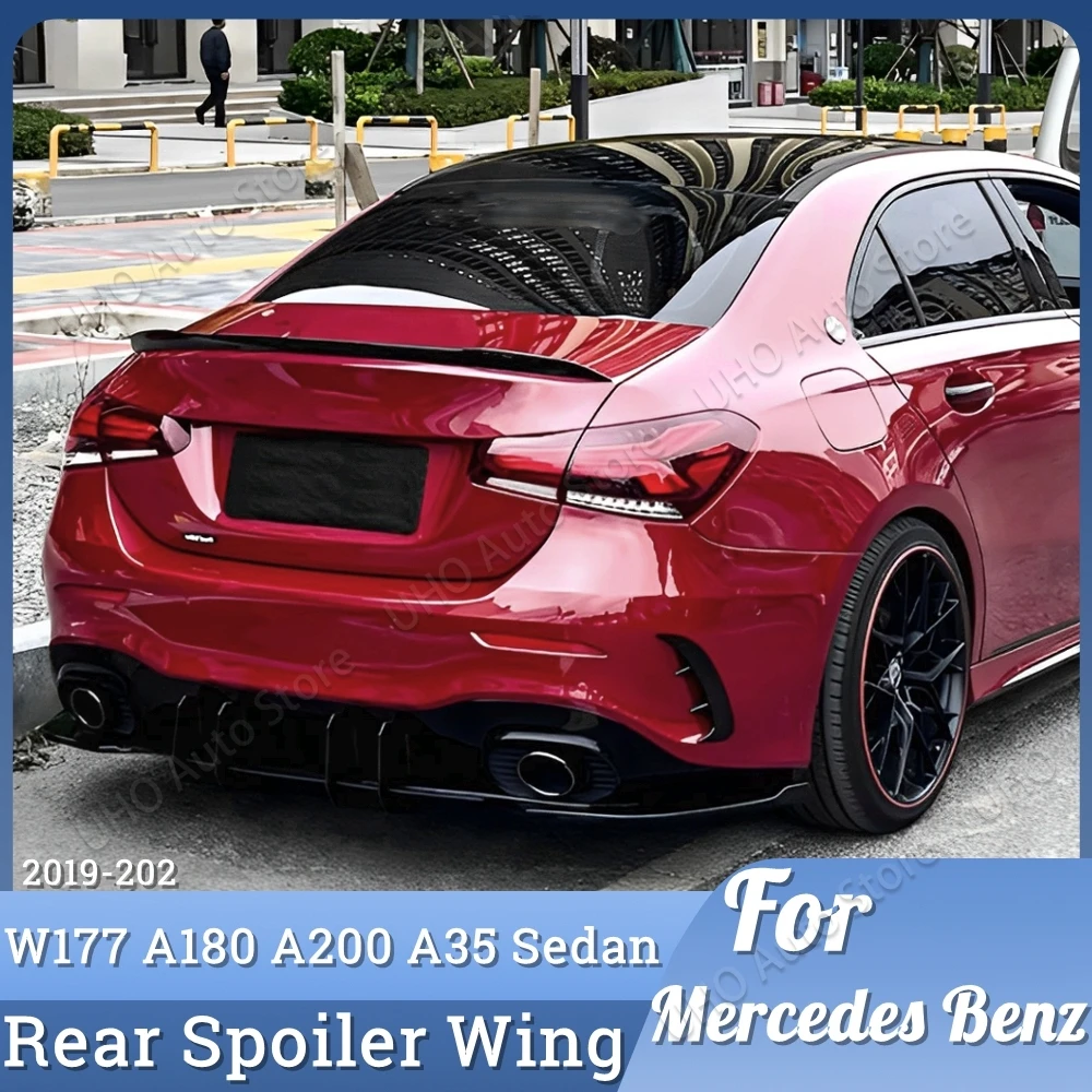 

Rear Spoiler Wing Trunk Lip Exterior Part For Mercedes Benz W177 V177 A Class A160 A180 A200 A220 A250 A35 AMG Sedan 2019-2022