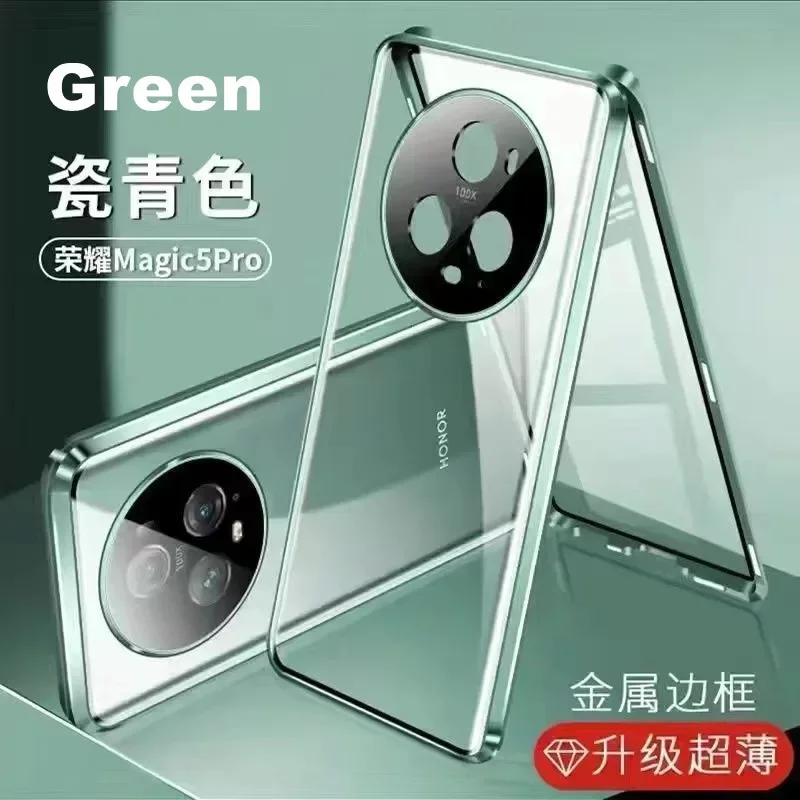 Magnetic Glass Case with 360° Full Protection - Premium Back Cover