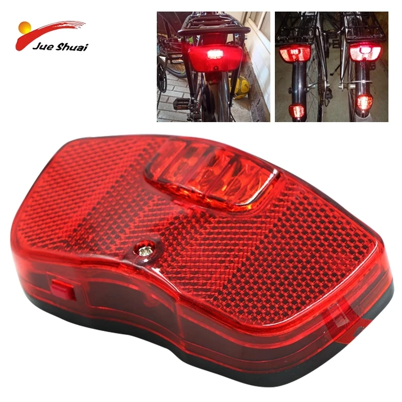 Red Led Bike Light Rear Rack Plastic 2 Screw Cycling Accessoris