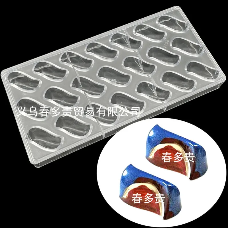 PC Hard Plastic Chocolate Mold Long Wooden Stick Love Easter Egg Water Droplet Starry Sky Arc Chocolate Baking Tools