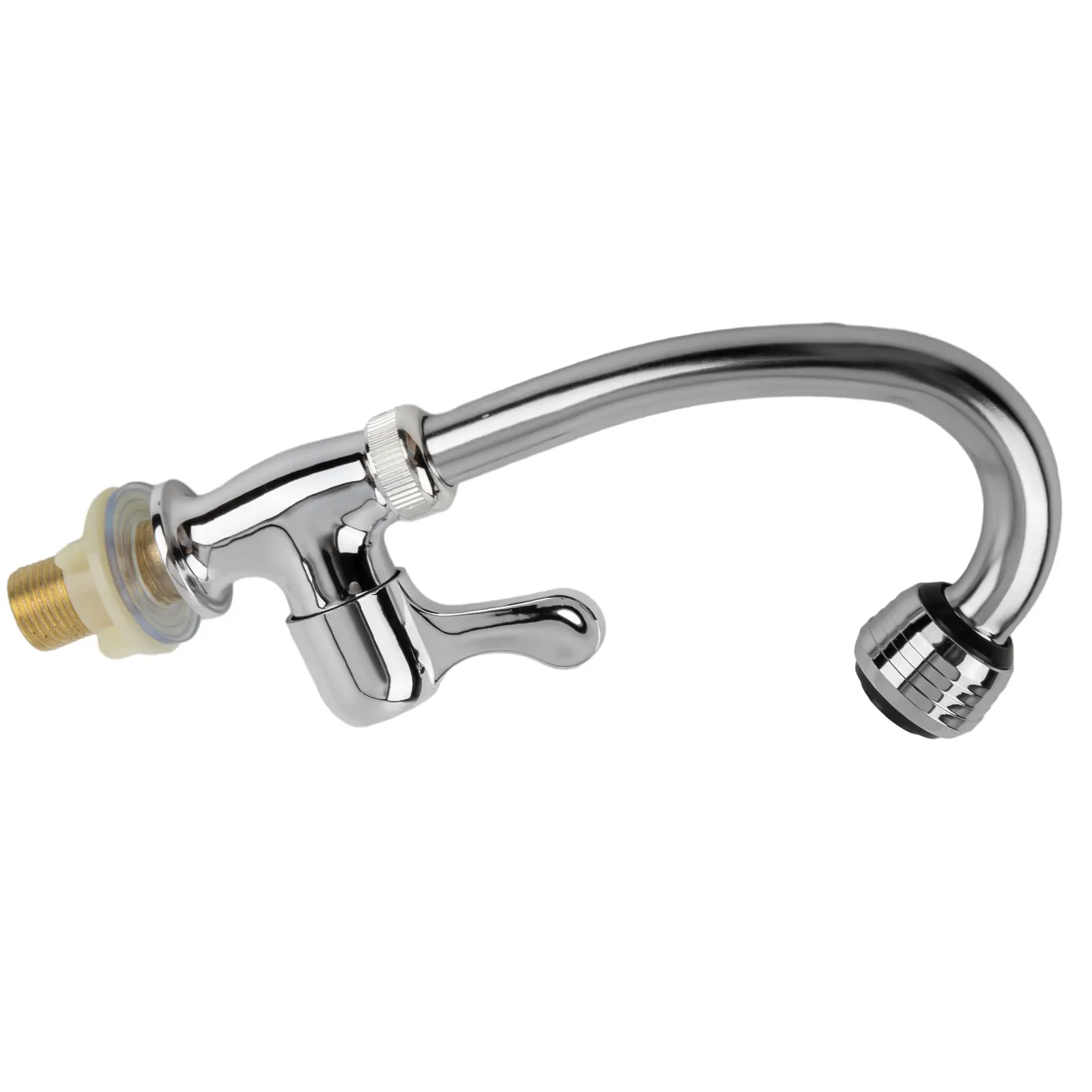 

Cold Tap Sink Faucet Kitchen Faucet 360° Rotation Accessories Silver Color Single Cold Water Bathroom Accessories