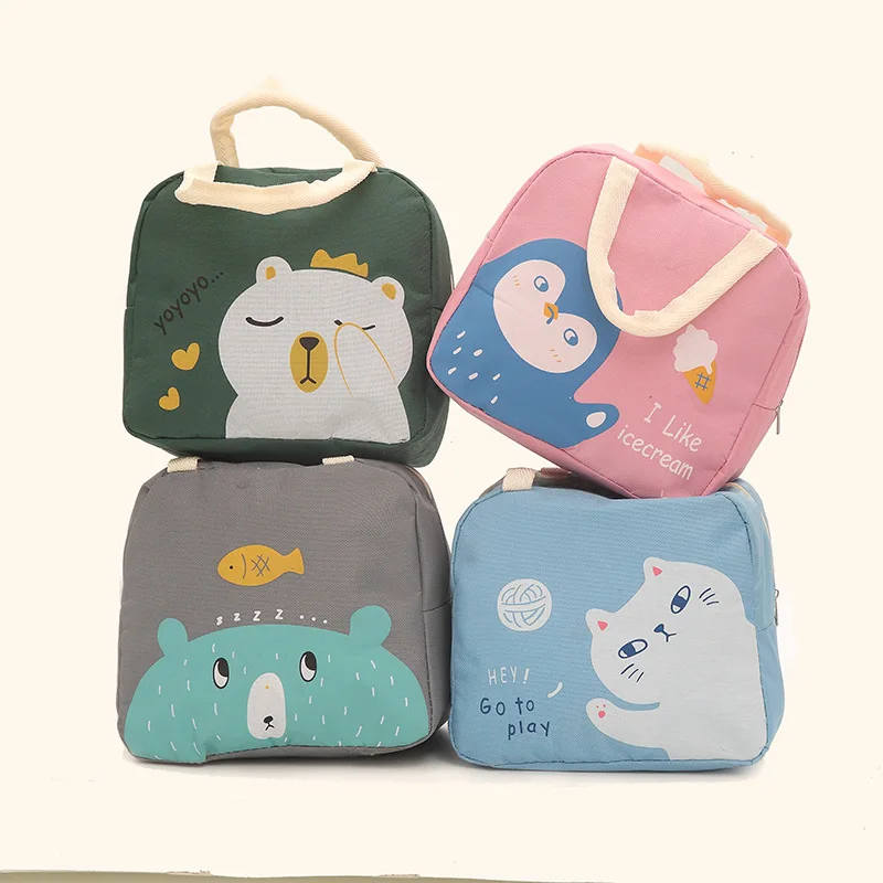 TY New Portable Lunch Bags Waterproof Thermal Insulated Lunch Box Bento Pouch Dinner Insulation Bag Student Thickened Lunch Bag outdoor portable lunch bag office worker aluminum foil insulation handbag student picnic fruit snacks keep fresh pouch accessory