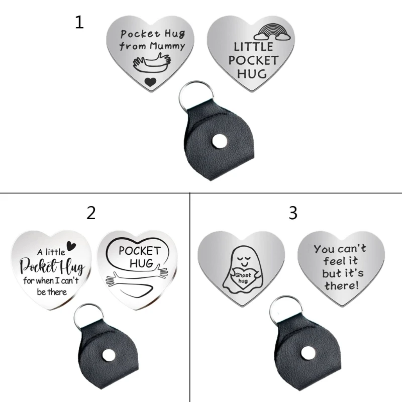 Little Pocket Hug from Mom Keychain for Friends Family Lover Relationship Keyring Heart Pendant Keychain for Women Girl soda хайлайтер from my heart cuteadventure