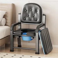 Sofa Gourd Type Toilet Chairs, Commode Toilet Chair for Elderly Disabled, Solid Portable Commode Chairs Elderly Transfer Chairs 1