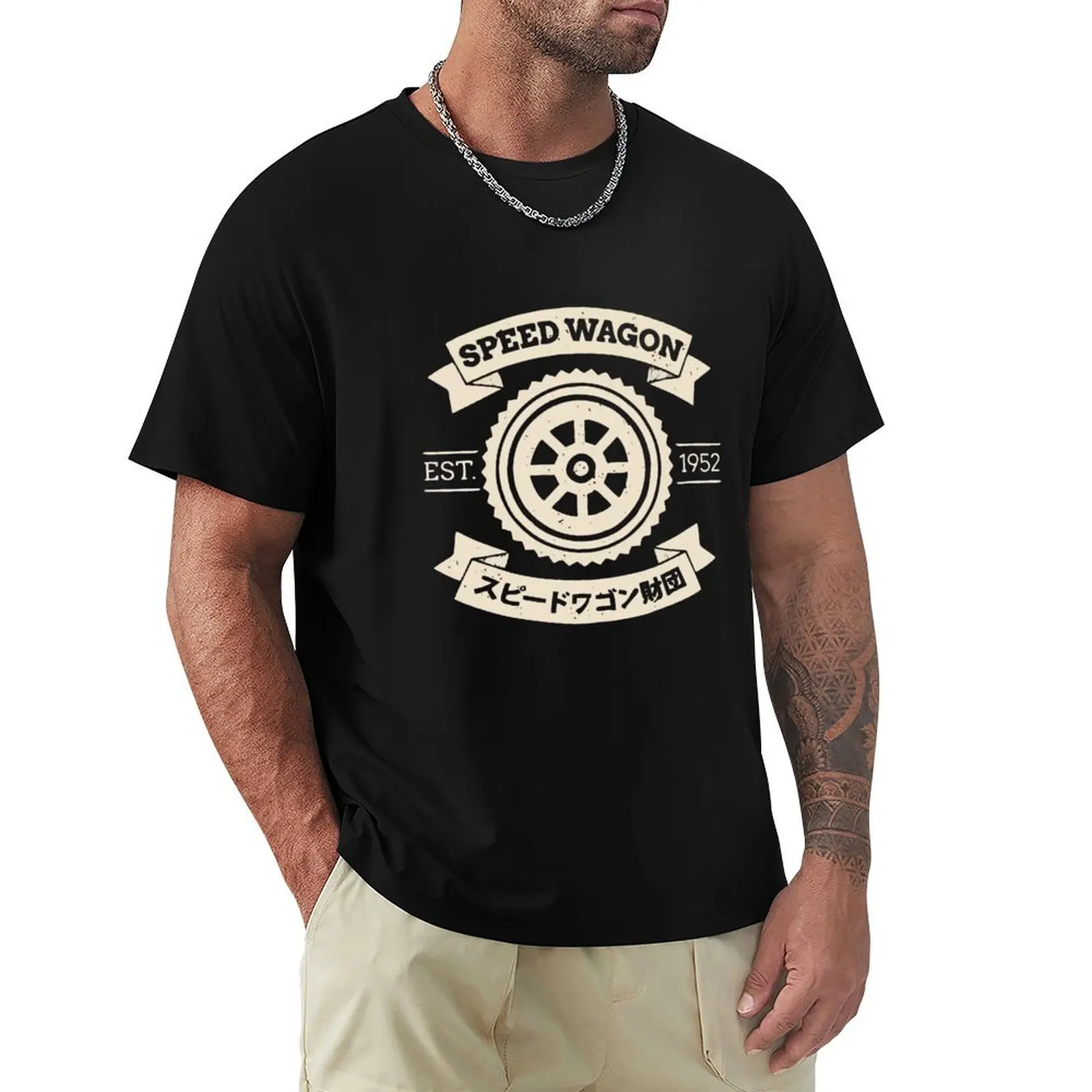 

Speed Wagon Foundation Vintage T-Shirt Short sleeve tee blacks quick-drying boys animal print mens graphic t-shirts hip hop