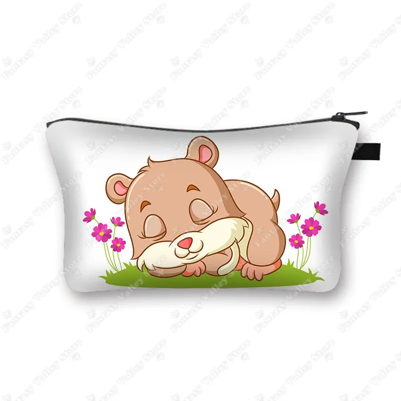 Charming Pet Print Cosmetic Case - Makeup Bag and Beauty Organizer Zipper Pouch