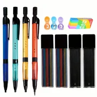 10pcs/set 2.0mm Mechanical Pencils Set Color/Black 2B Refill Writing Office Art Sketching Drawing Colored Lead Stationery 1