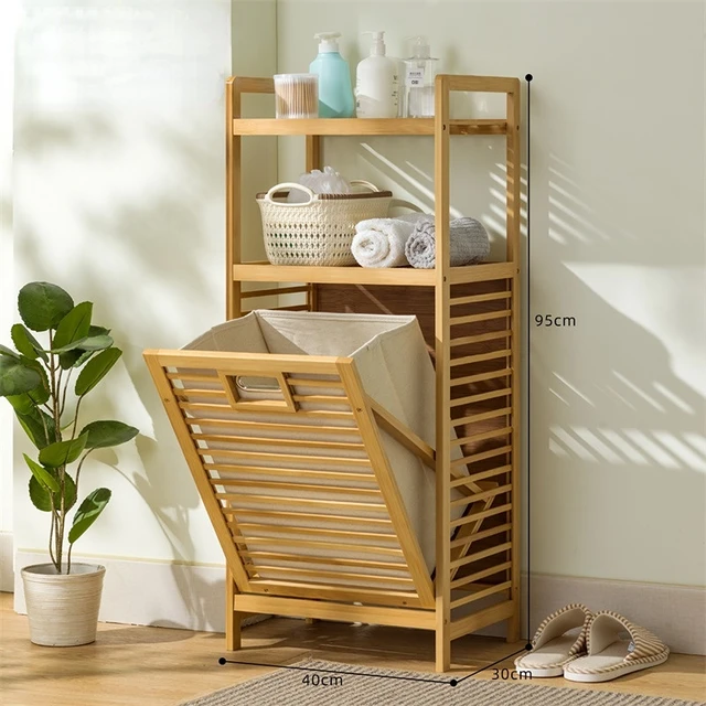 2 Tier Laundry Hamper Basket: Stylish and Eco-Friendly Storage Solution for Your Laundry Room