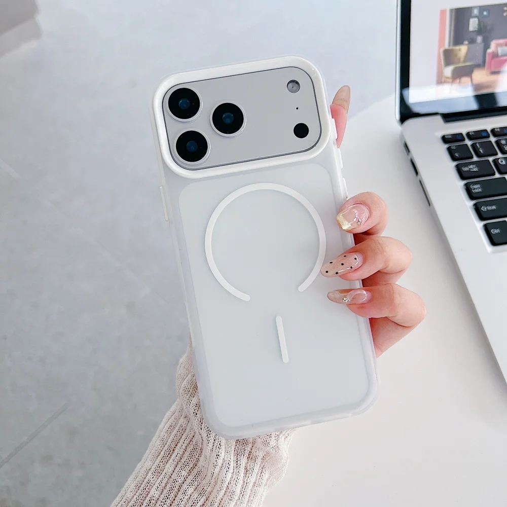 Frosted Candy Colors Magnetic Shockproof Phone Case