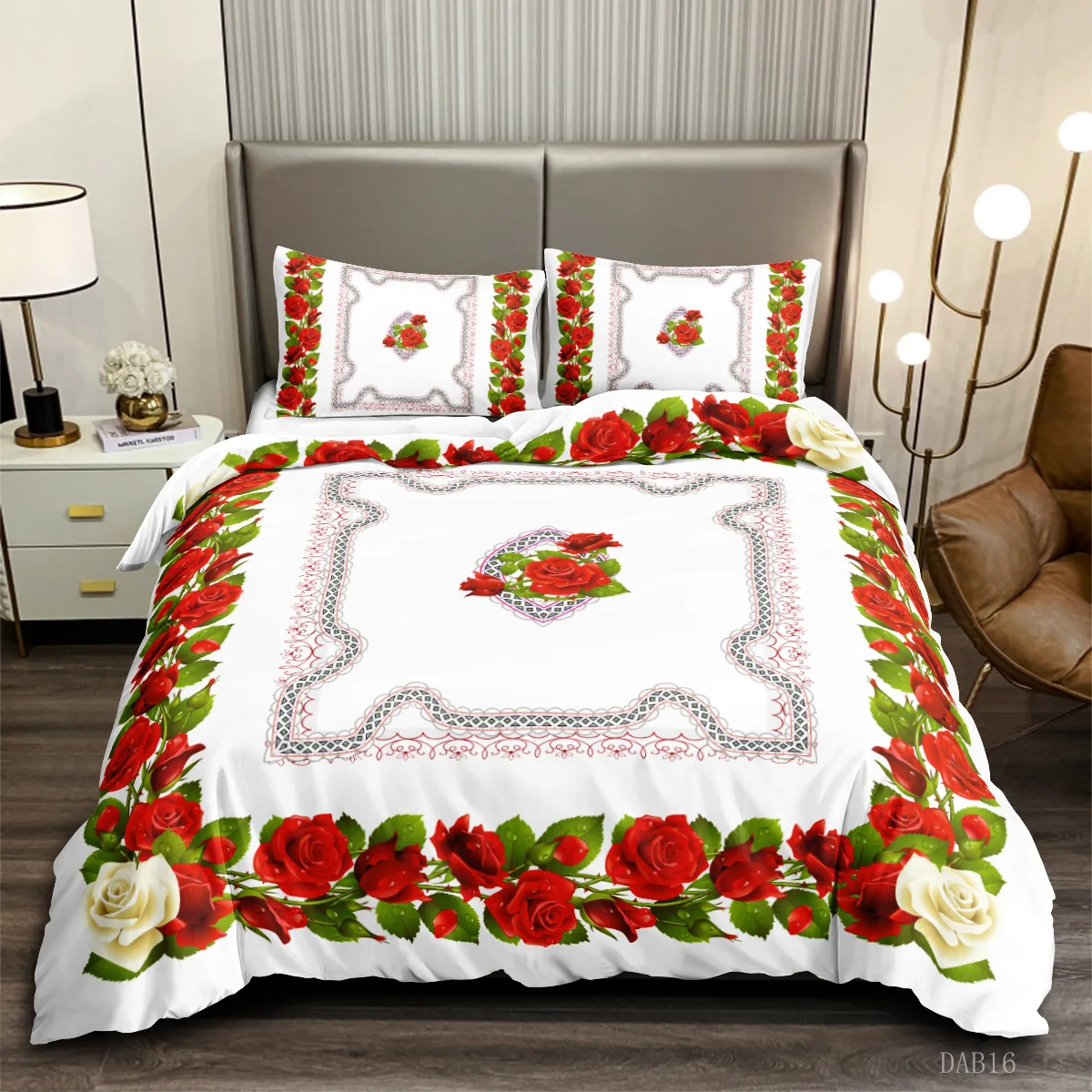 queen bed set Vintage Border Pattern Bedding Set 2/3pcs Bohemian Theme Garden Duvet Cover for Teens Girls Colorful Novelty Decorative Cover Bedding Sets  best of sale