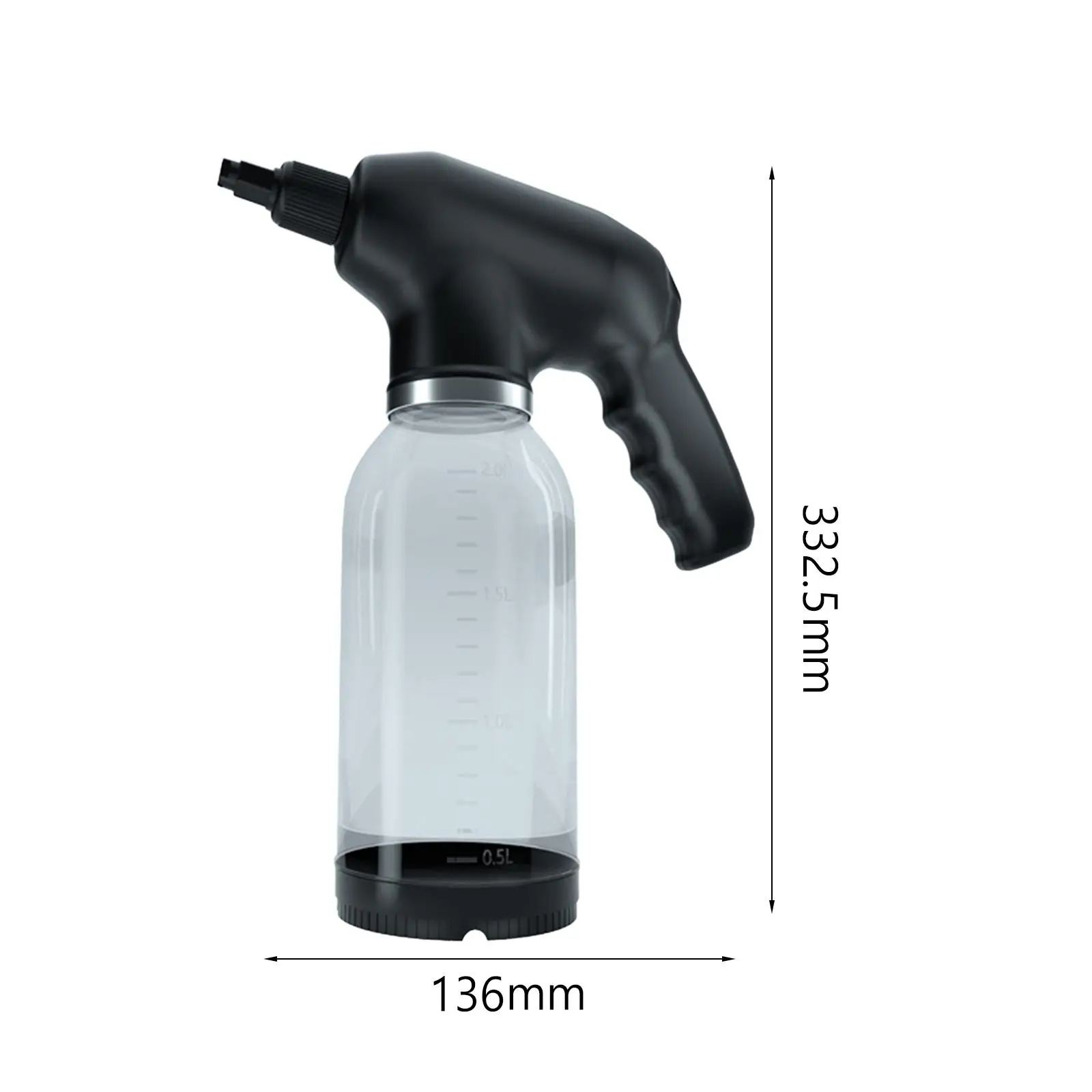 

2000ml Car Electric Foaming Sprayer Multipurpose 13.6x33cm Soap Sprayer Handheld Battery Operated for DIY Enthusiasts Sturdy