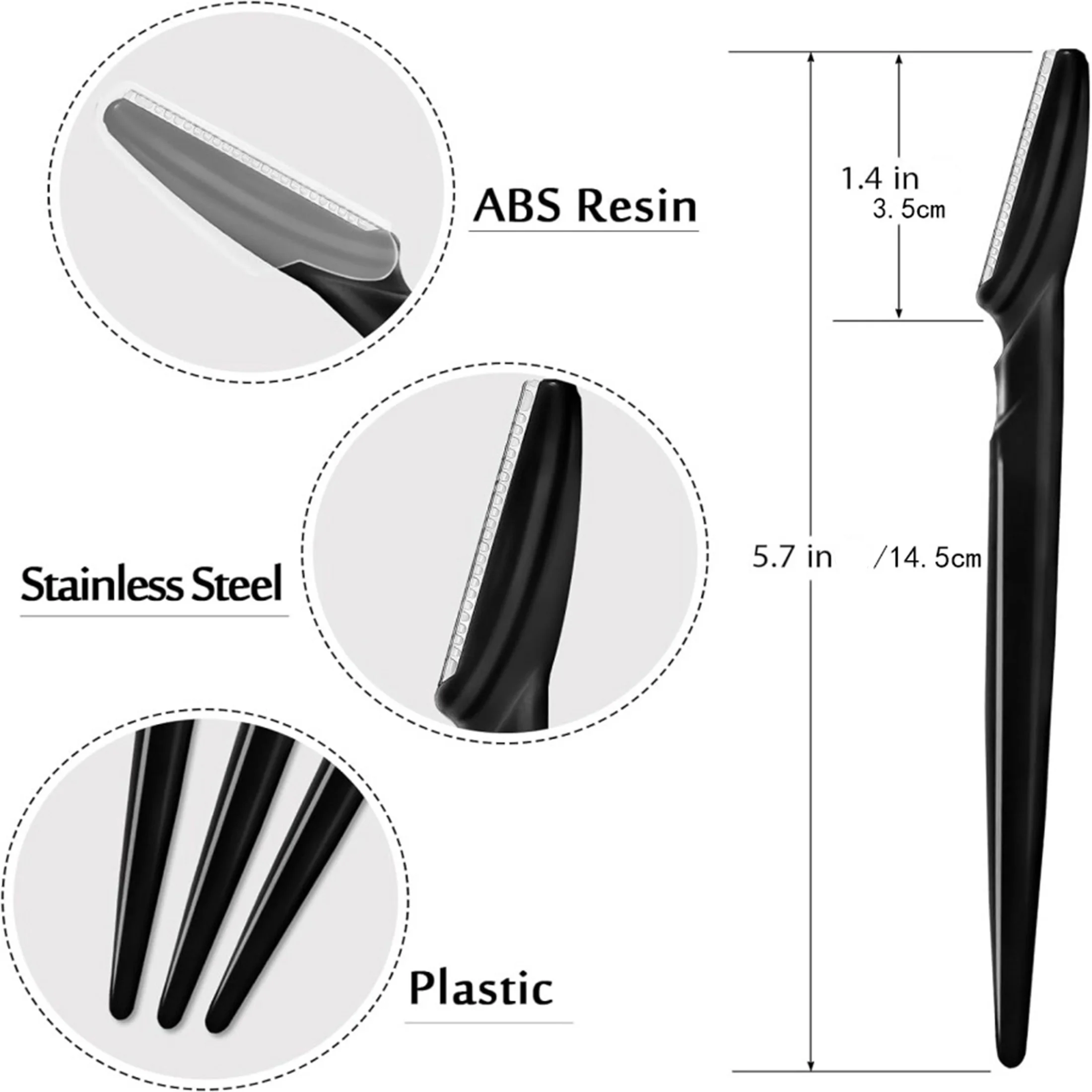 10/40Pcs Eyebrow Trimmer Face Blade Shaver Portable Eye Brow Epilation Hair Removal Safety Eyebrow Cutting Woman Makeup Tools 6