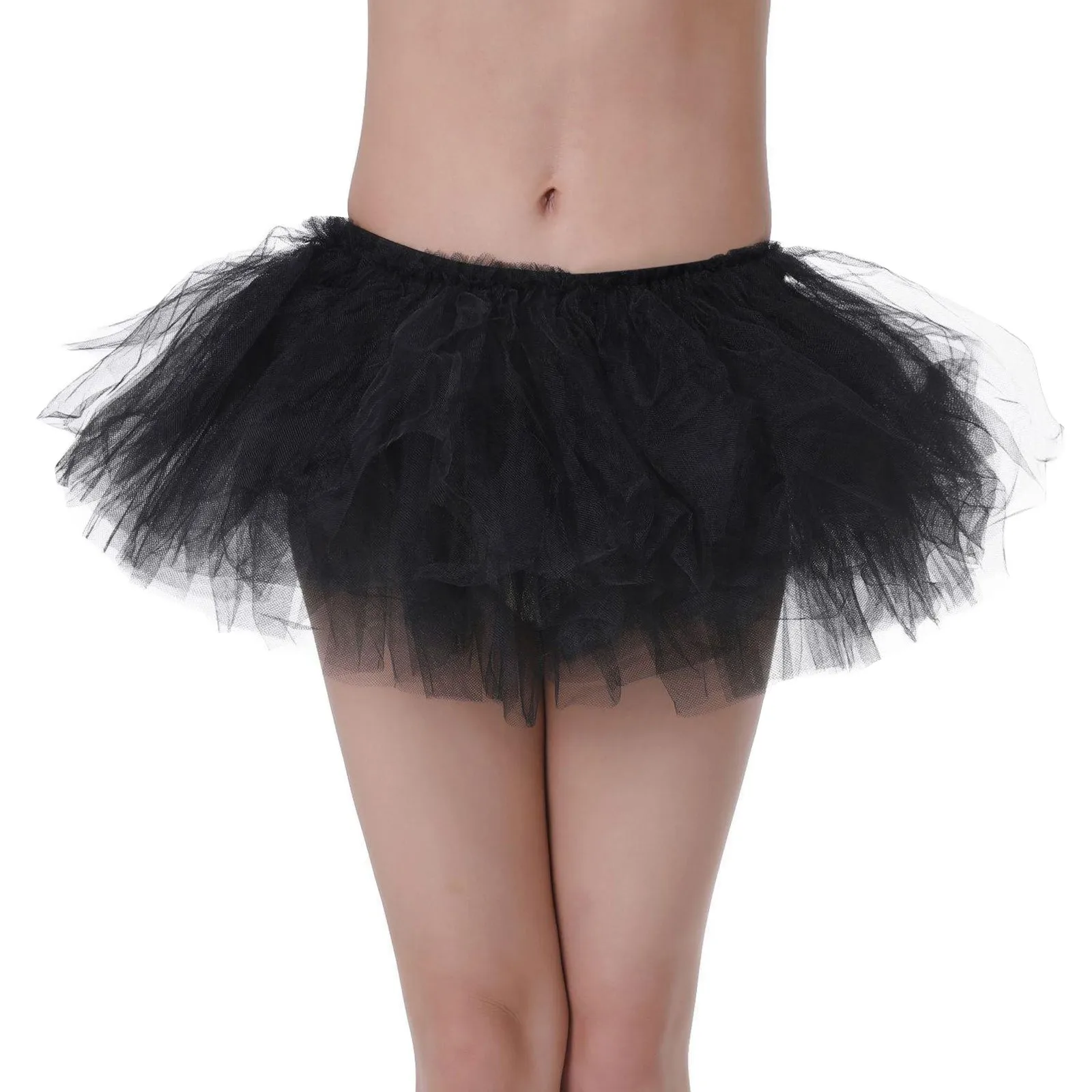 

Women Sexy Mesh Puffy Skirt Multicolor 5-layer Cake Tutu Short Gauze Skirt Solid Color Fashionable Ladies Small Short Skirt