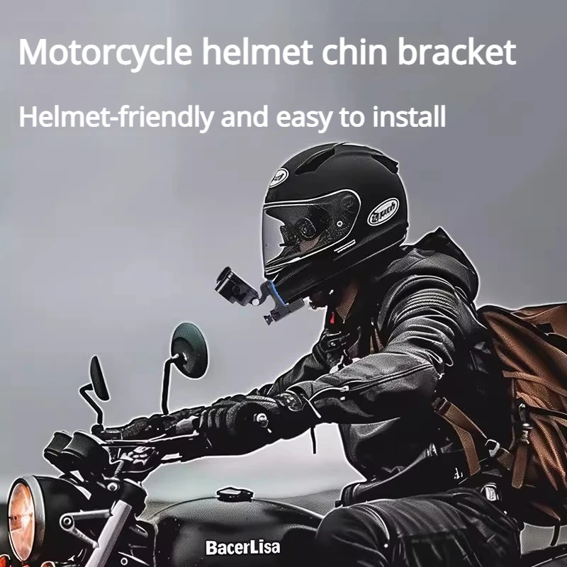 Clip mentonnière Gopro pour caméra sport, fixation moto