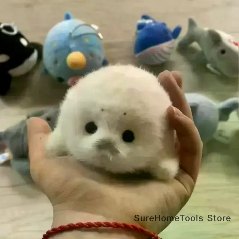 1pc Cute Baby Seal Plush Toy Pendant Simulation Ocean Animal Soft Stuffed Bag Keychain Souvenir Gift Kids Adults Bag Decoration