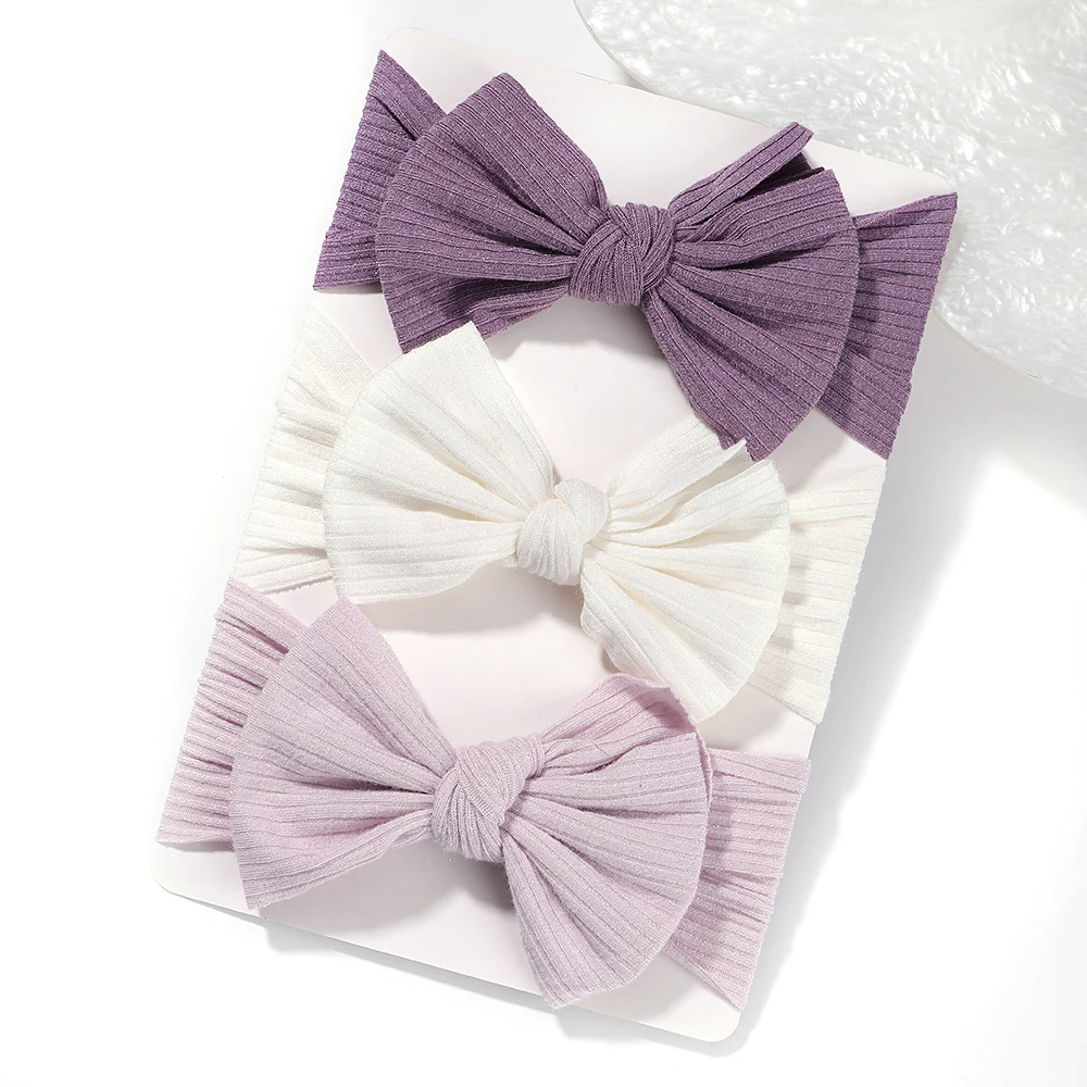 Baby Girls' Autumn Knitted Bow Headband Set - Soft Turban Hair Accessories
