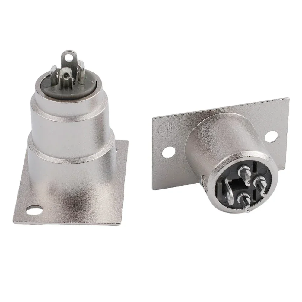 Chassis Panel DMX Male/Female Socket Metal Mount Video Connector XLR 3 Pin Audio