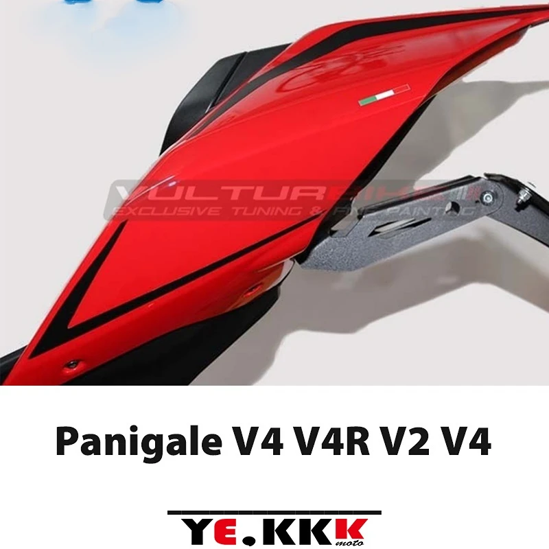 For Ducati Panigale V4 V4R V2 V4 Street Fighter Back Cover Rear Hump Sticker Rear Tail Decal Sticker Red Silver Black White true colors magic tricks blue to red card back color change magia magician close up street illusions gimmicks mentalism props