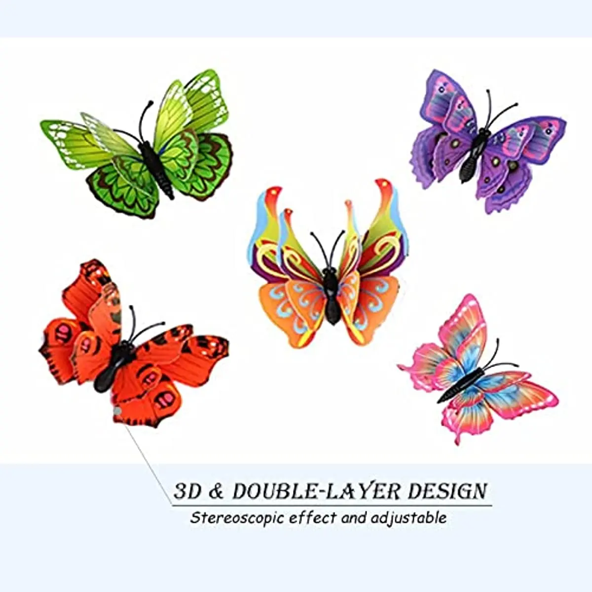 12Pcs PVC 3D Wall Stickers Home Decor DIY Butterfly Luminous Glow In Dark  Design Decal Magnetic Magnet Sticking Double Feather - AliExpress