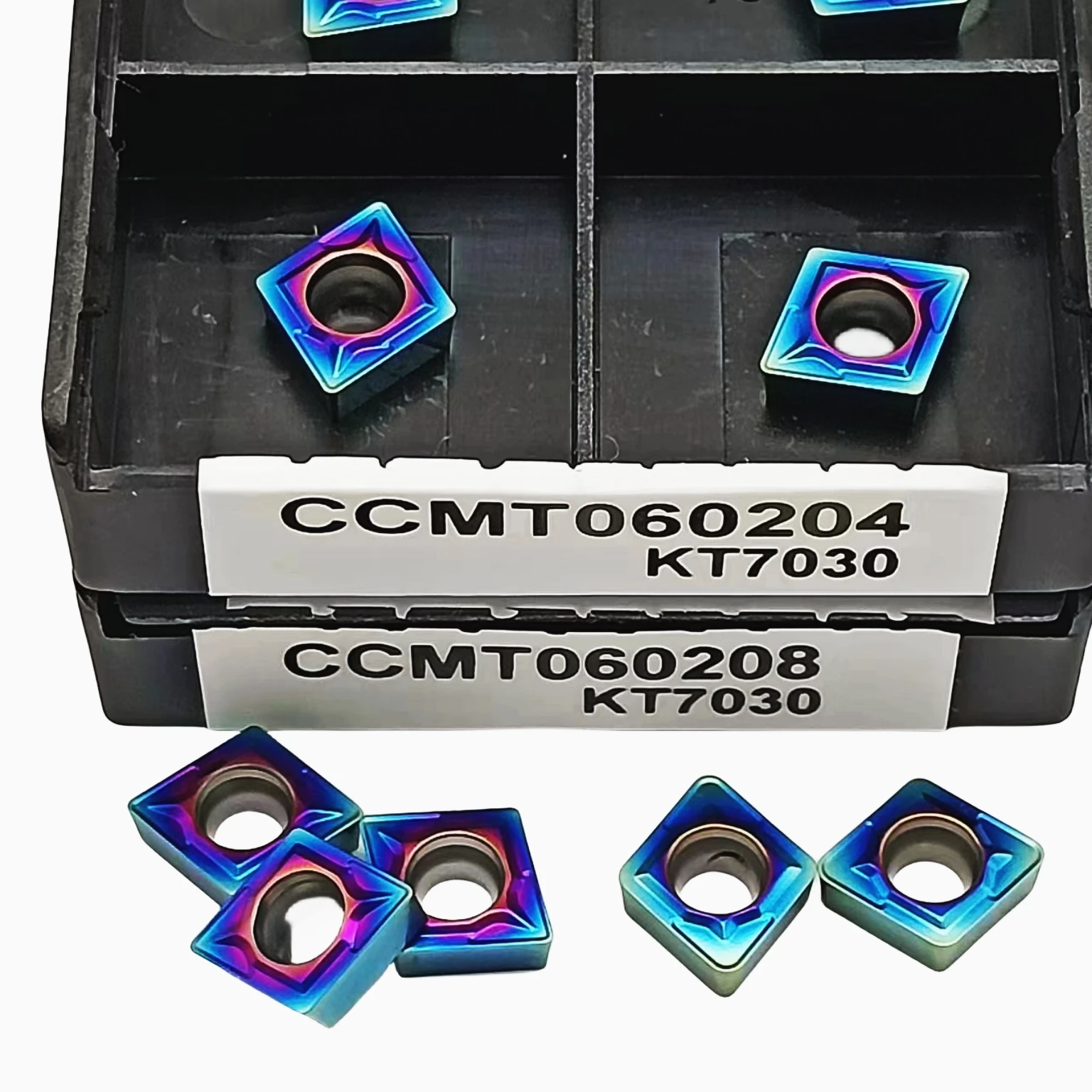 

Твердосплавная вставка CCMT060204 KT7030, инструмент для внутренней обточки, фреза CCMT060208, токарный станок с ЧПУ, режущий инструмент